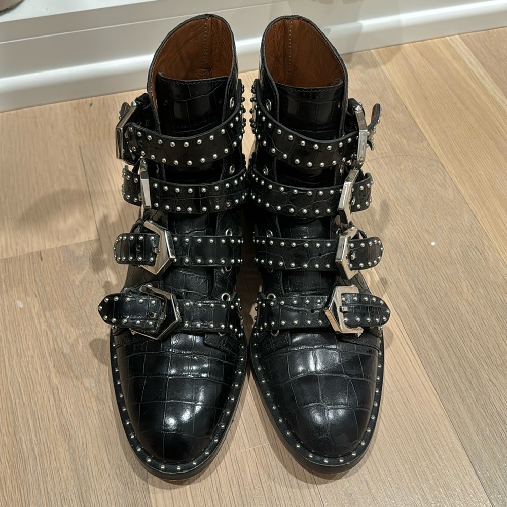100% Authentic Givenchy Multi-Strap Studded Boots - image 1